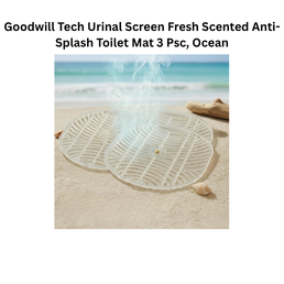 Goodwill Tech Urinal Screen Fresh Scented Anti-Splash Toilet Mat 3 Psc, Ocean