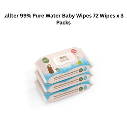 .allter 99% Pure Water Baby Wipes 72 Wipes x 3 Packs