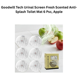 Goodwill Tech Urinal Screen Fresh Scented Anti-Splash Toilet Mat 6 Psc, Apple
