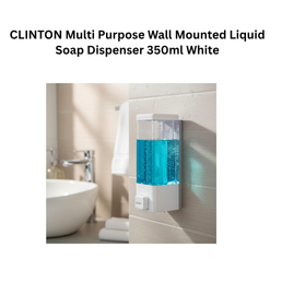 CLINTON Multi Purpose Wall Mounted Liquid Soap Dispenser 350ml White