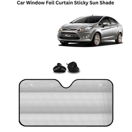 KINGSWAY® Car Window Foil Curtain Sticky Sun Shade Compatible with Ford Fiesta