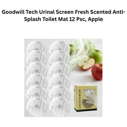 Goodwill Tech Urinal Screen Fresh Scented Anti-Splash Toilet Mat 12 Psc, Apple