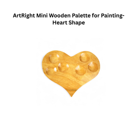 Mini Wooden Palette for Painting-Heart Shape