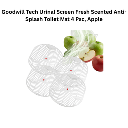 Goodwill Tech Urinal Screen Fresh Scented Anti-Splash Toilet Mat 4 Psc, Apple