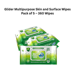 Glider Multipurpose Skin and Surface Wipes Pack of 5 – 360 Wipes