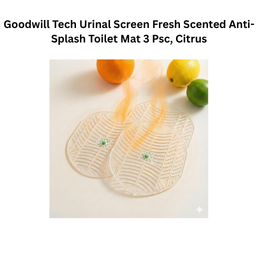 Goodwill Tech Urinal Screen Fresh Scented Anti-Splash Toilet Mat 3 Psc, Citrus