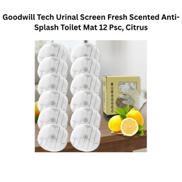 Goodwill Tech Urinal Screen Fresh Scented Anti-Splash Toilet Mat 12 Psc, Citrus