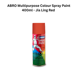 ABRO Multipurpose Colour Spray Paint 400ml - Jia Ling Red