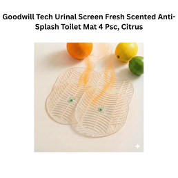 Goodwill Tech Urinal Screen Fresh Scented Anti-Splash Toilet Mat 4 Psc, Citrus