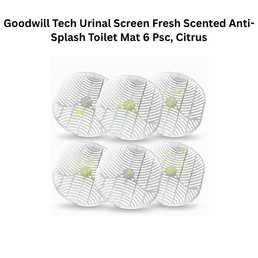Goodwill Tech Urinal Screen Fresh Scented Anti-Splash Toilet Mat 6 Psc, Citrus