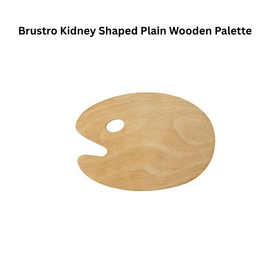 Brustro Kidney Shaped Plain Wooden Palette
