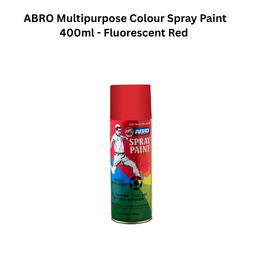 ABRO Multipurpose Colour Spray Paint 400ml - Fluorescent Red