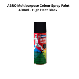 ABRO Multipurpose Colour Spray Paint 400ml - High Heat Black